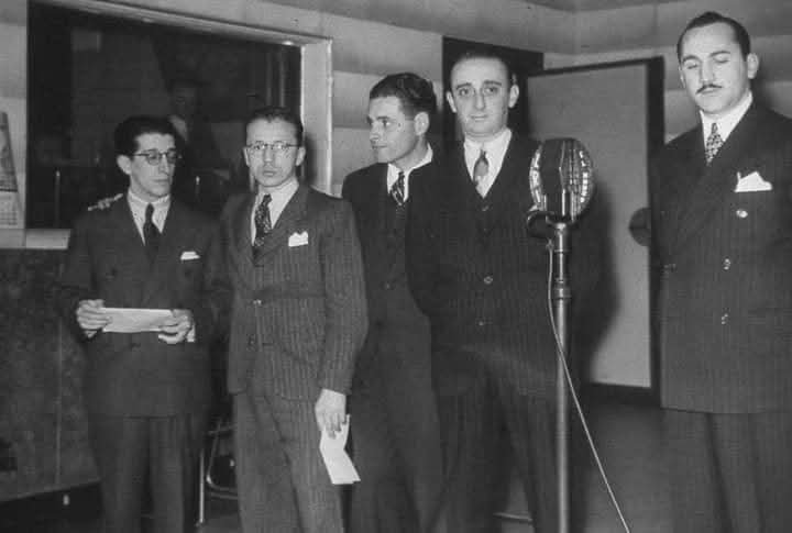Juan D'Arienzo · Alberto Echagüe — Juan D´Arienzo y Alberto Echague en Radio El Mundo (1940s)