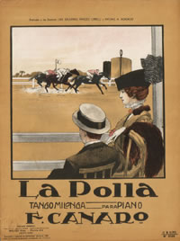 Tapa de la partitura del tango 'La Polla' de Francisco Canaro