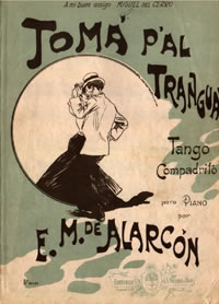 Partitura de 'Tomá pal Tranway', tango canyengue compuesto por Eugenio M. de Alarcón